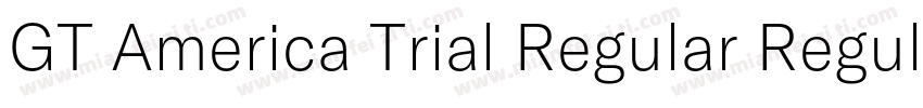 GT America Trial Regular Regular字体转换